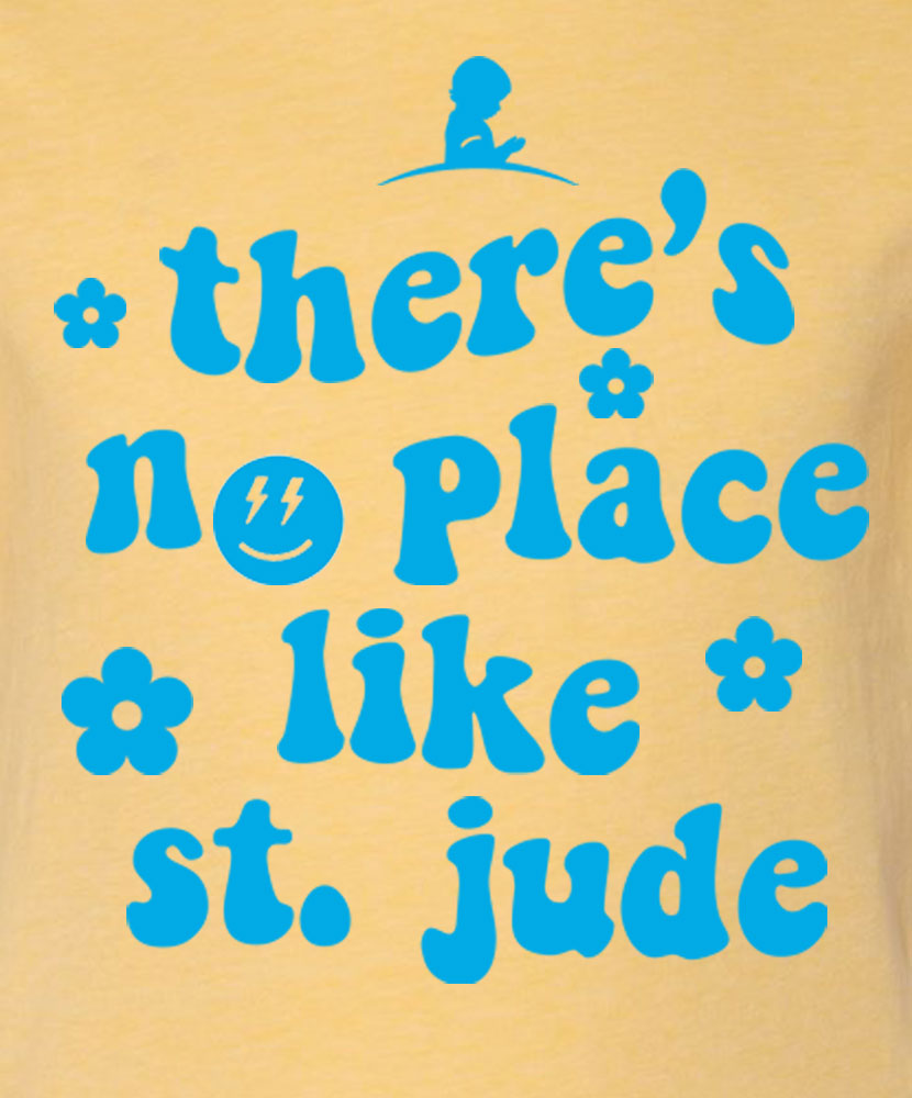 Youth Girl No Place Like St. Jude Floral Crew T-Shirt